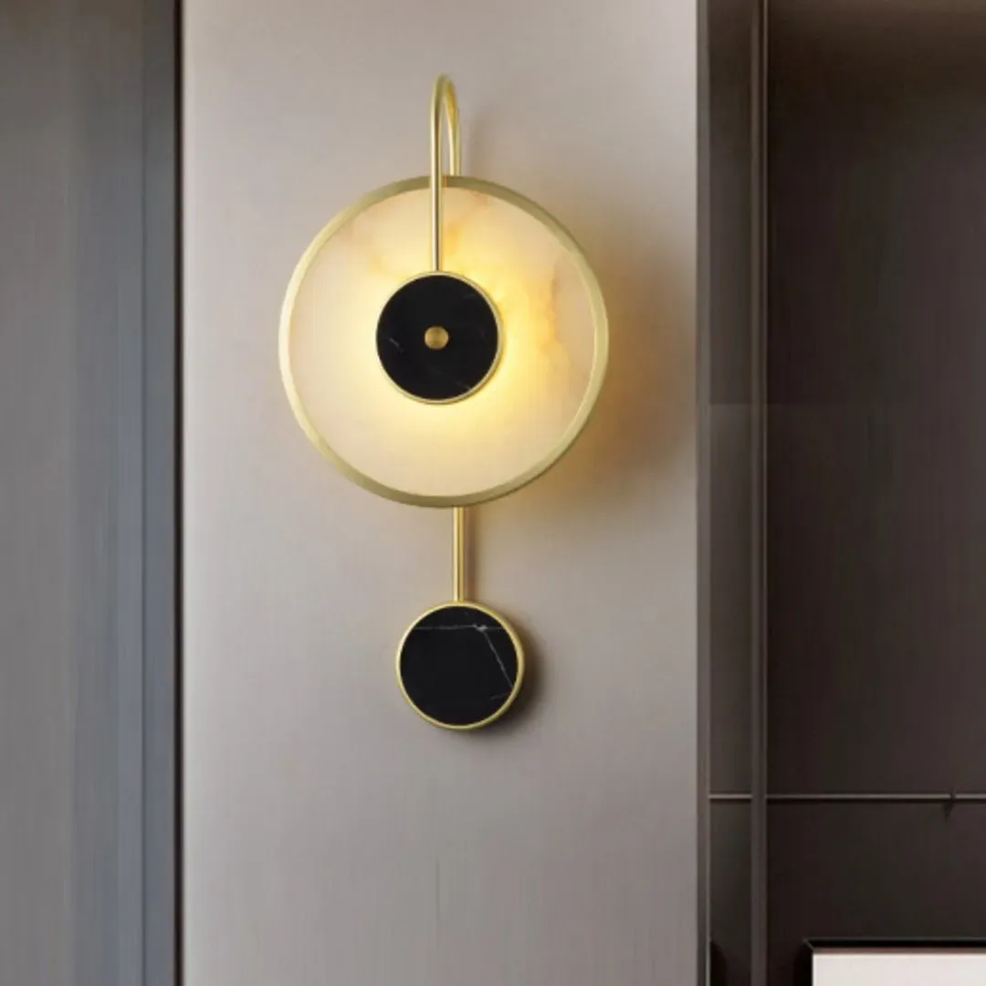 Jade Moderne Metaal Albast Binnenwandlamp Groen Zwart Slaapkamer