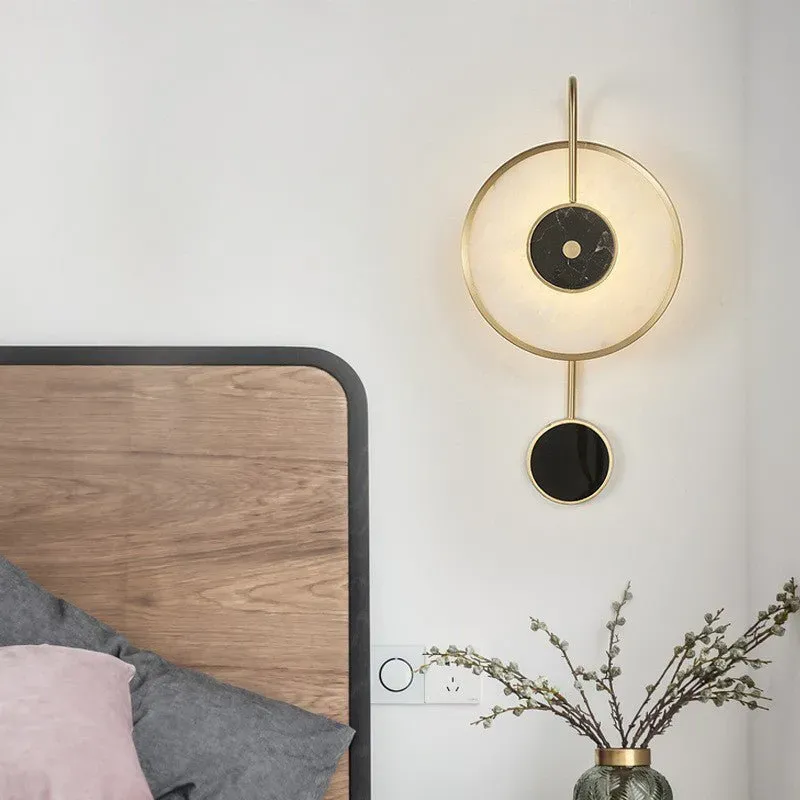 Jade Moderne Metaal Albast Binnenwandlamp Groen Zwart Slaapkamer