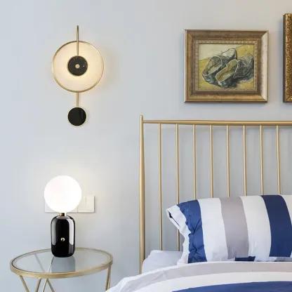 Jade Moderne Metaal Albast Binnenwandlamp Groen Zwart Slaapkamer