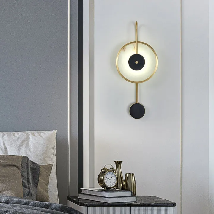 Jade Moderne Metaal Albast Binnenwandlamp Groen Zwart Slaapkamer