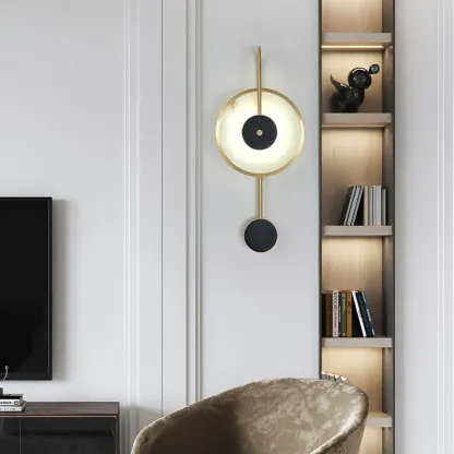 Jade Moderne Metaal Albast Binnenwandlamp Groen Zwart Slaapkamer