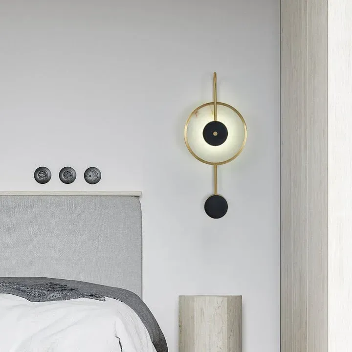 Jade Moderne Metaal Albast Binnenwandlamp Groen Zwart Slaapkamer