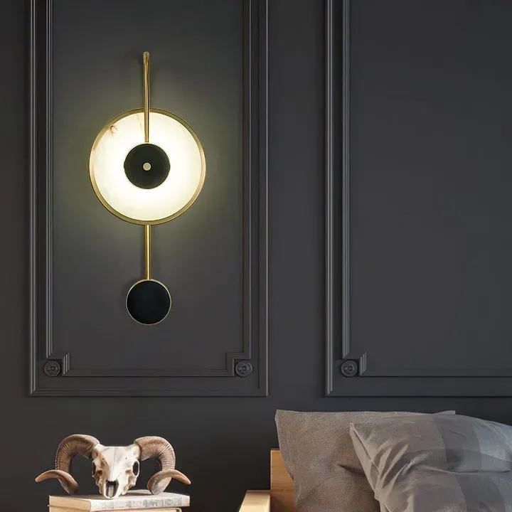 Jade Moderne Metaal Albast Binnenwandlamp Groen Zwart Slaapkamer