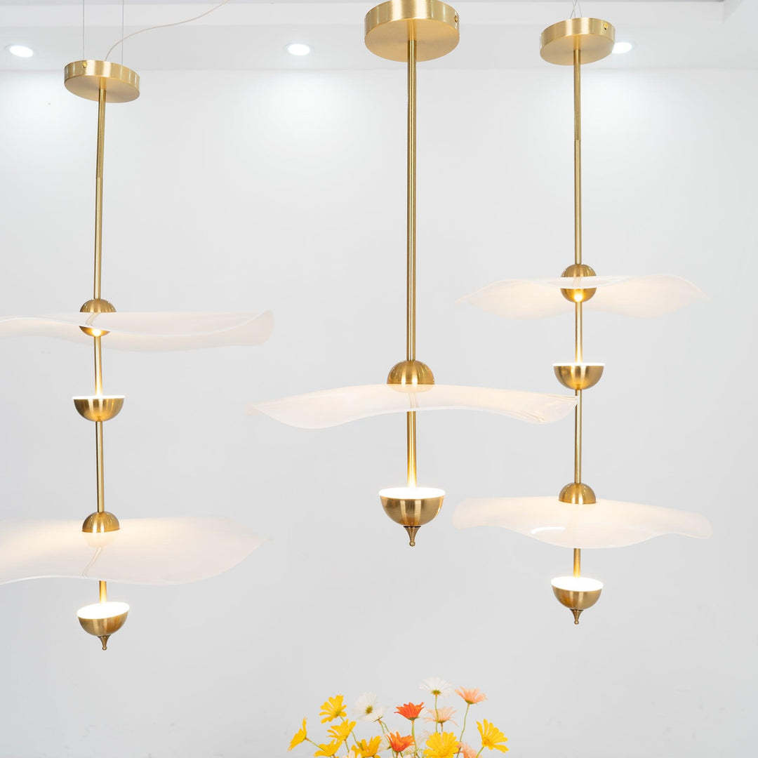 Carins Modern Gold Metal Acrylic Pendant Light Bedroom Living Room