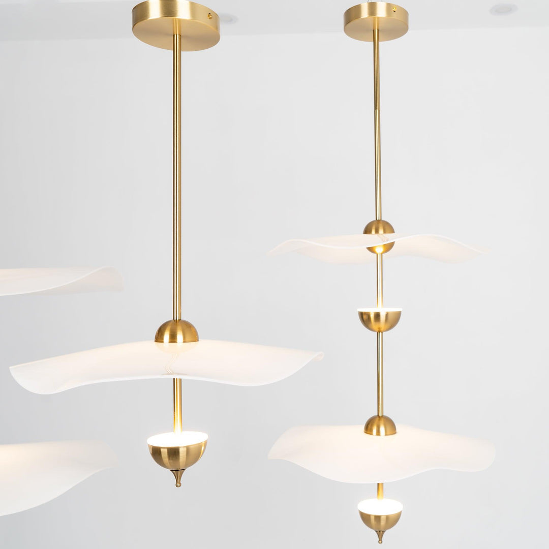 Carins Modern Gold Metal Acrylic Pendant Light Bedroom Living Room