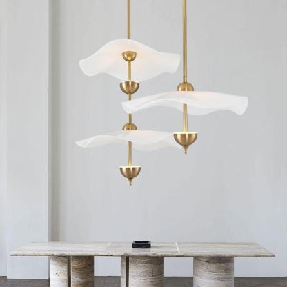 Carins Modern Gold Metal Acrylic Pendant Light Bedroom Living Room