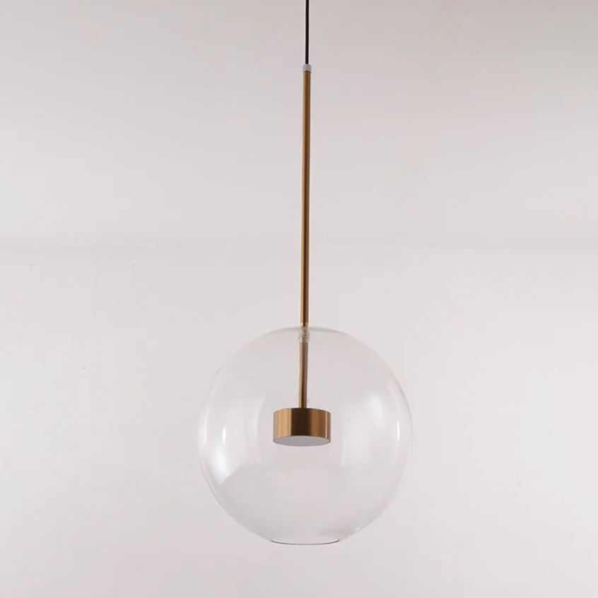 Hailie Moderne Bol LED Hanglamp Metaal/Glas Goud/Transparant Slaap/Woon/Eetkamer