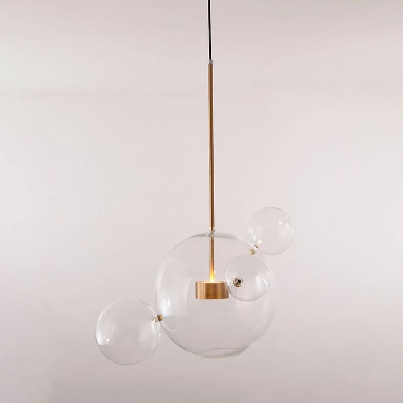 Hailie Moderne Bol LED Hanglamp Metaal/Glas Goud/Transparant Slaap/Woon/Eetkamer
