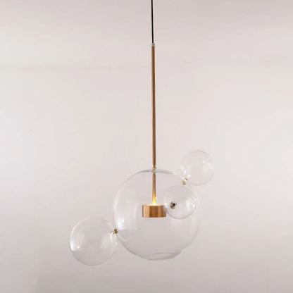 Hailie Moderne Bol LED Hanglamp Metaal/Glas Goud/Transparant Slaap/Woon/Eetkamer