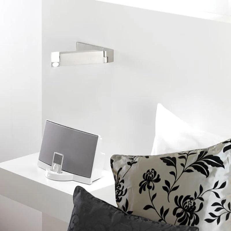 Edge Minimalism Black White Nickel Wall Lamp Dining Room Bedroom