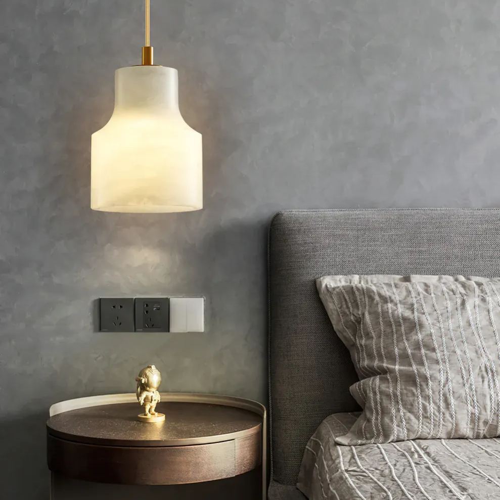 Ozawa Modern Round Metal Rasin Pendant Light Bedroom Dining Room