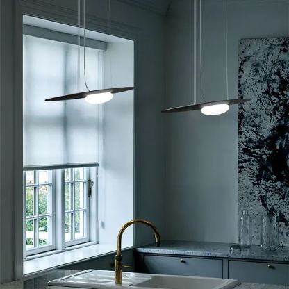 Hailie Modern Round Metal Acrylic Pendant Light Bedroom Dining Room