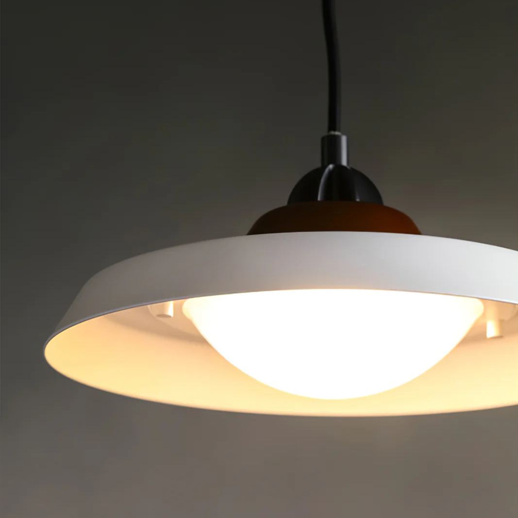 Valentina Vintage Round Wood Metal Pendant Light Dining Room