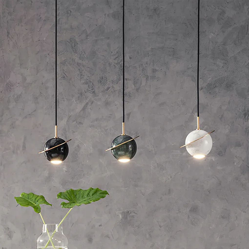 Valentina Modern Sphere Marble Pendant Light Bedroom Dining Room