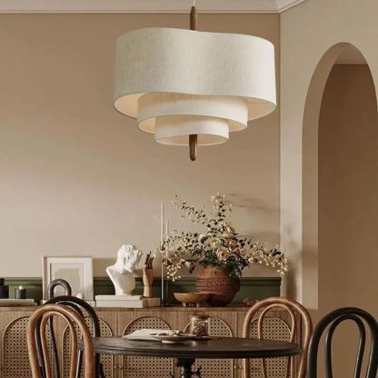 Renée Modern Pebble Fabric Pendant Light Bedroom Dining Room