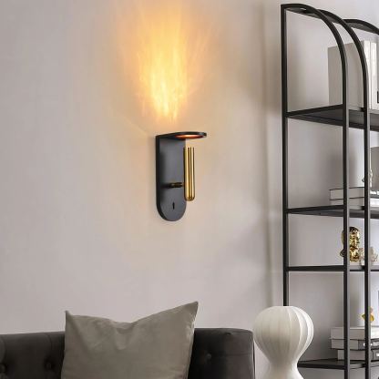 Edge Minimalism Acrylic Metal Black White Wall Lamp Dining Room Bedroom