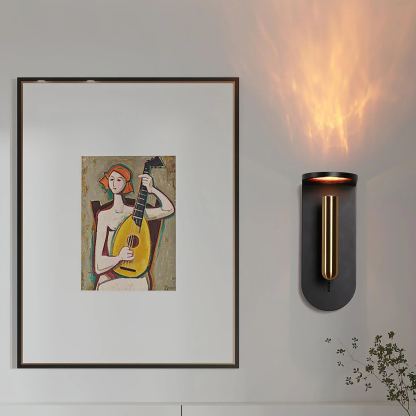 Edge Minimalism Acrylic Metal Black White Wall Lamp Dining Room Bedroom