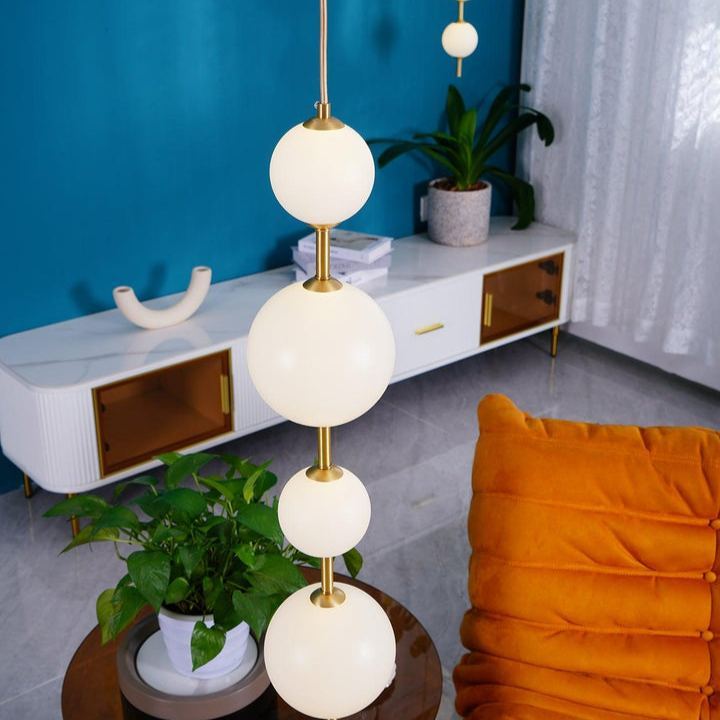 Edge Minimalism Brass Black Metal Glass Pendant Light Bedroom Living Room