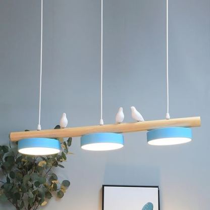 Morandi Modern Metal Wood Resin Acrylic Pendant Light Dining Room Bedroom