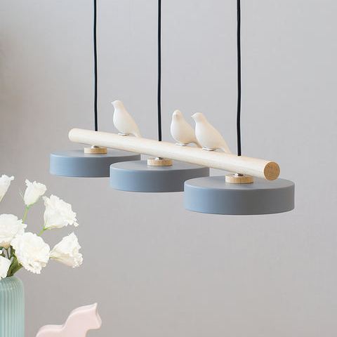 Morandi Modern Metal Wood Resin Acrylic Pendant Light Dining Room Bedroom