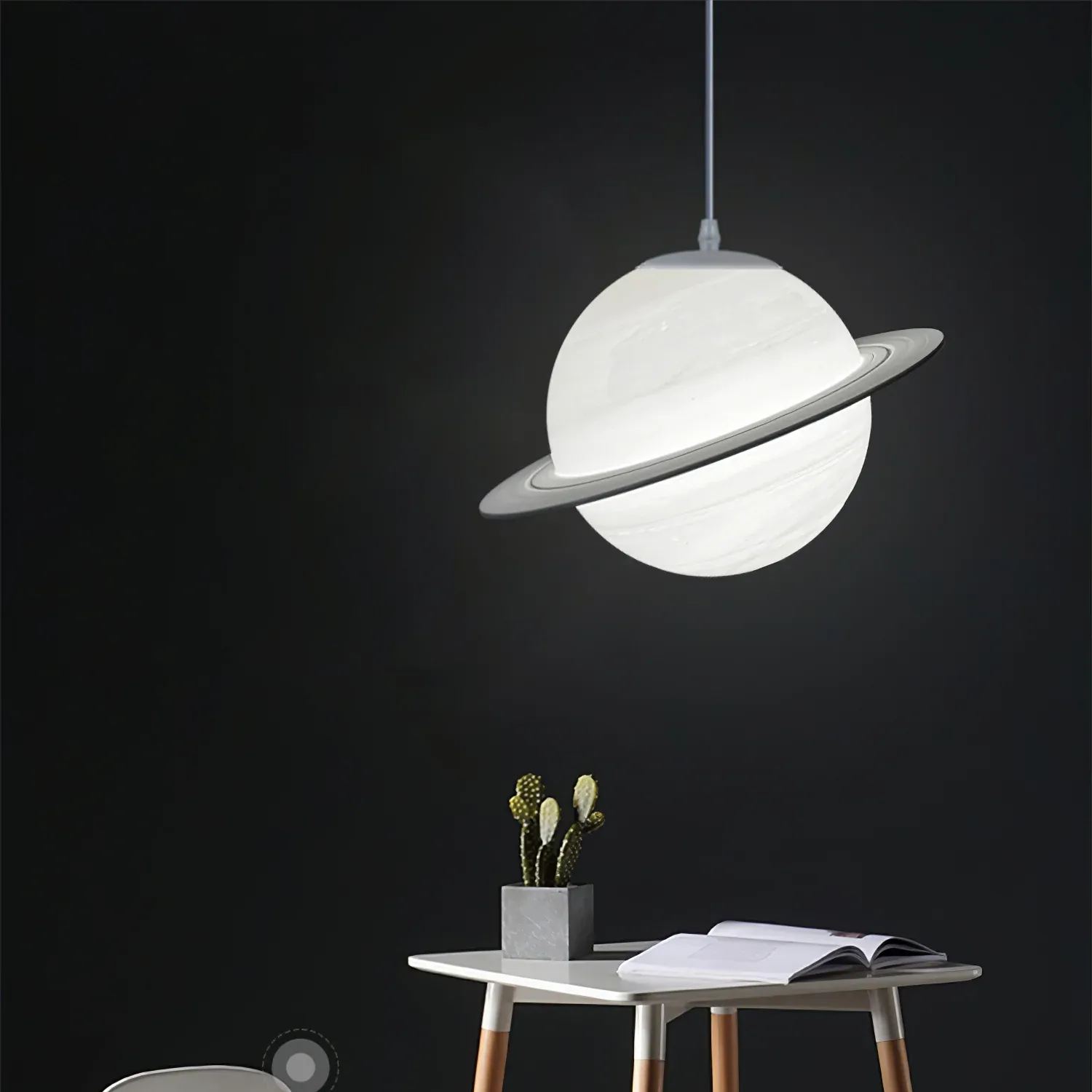 Hailie Modern Jupiter Round Pendant Light Shades Bedroom