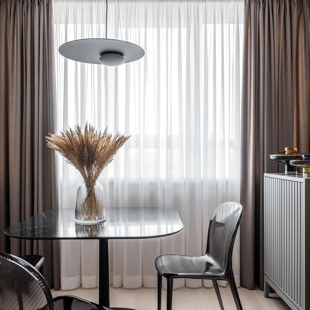 Hailie Modern Round Metal Acrylic Pendant Light Bedroom Dining Room