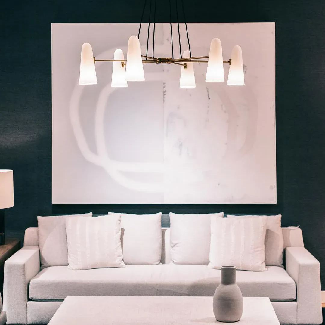 Alessio Minimalism Metal Glass Chandelier Dining Room Bedroom