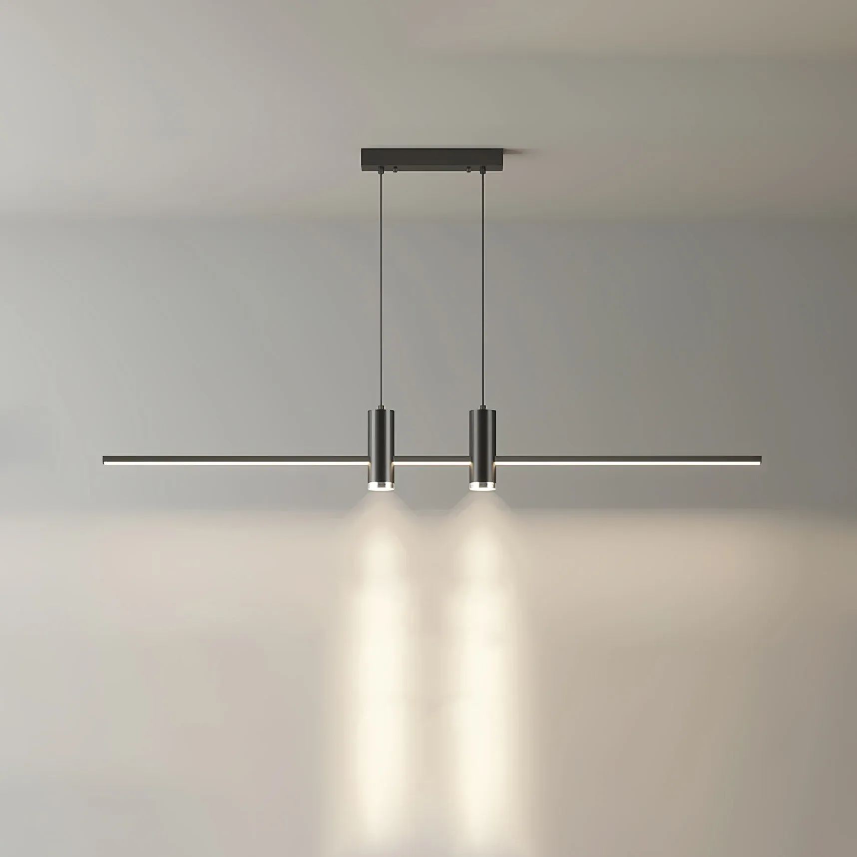 Edge Modern Unusual Long Metal Pendant Light Dining Living Room