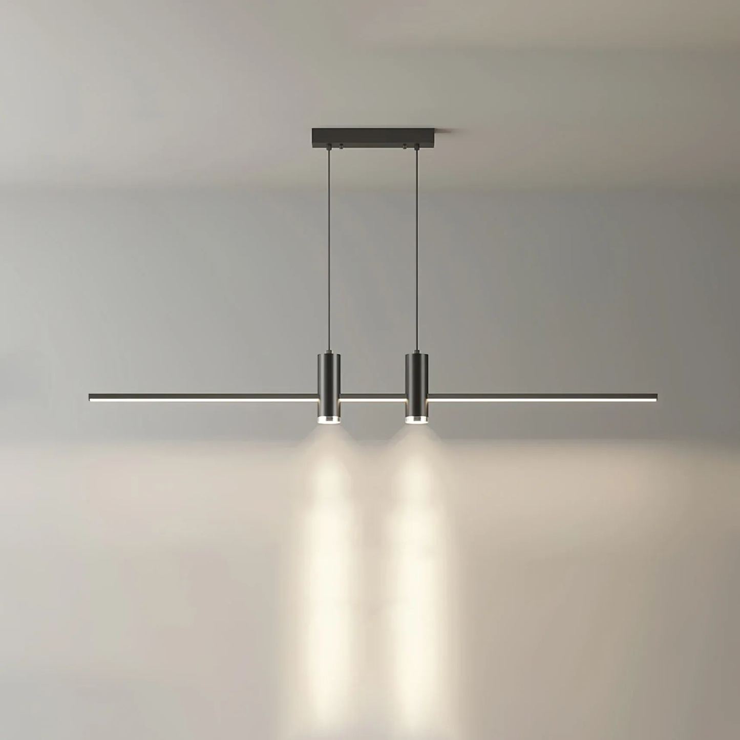 Edge Modern Unusual Long Metal Pendant Light Dining Living Room
