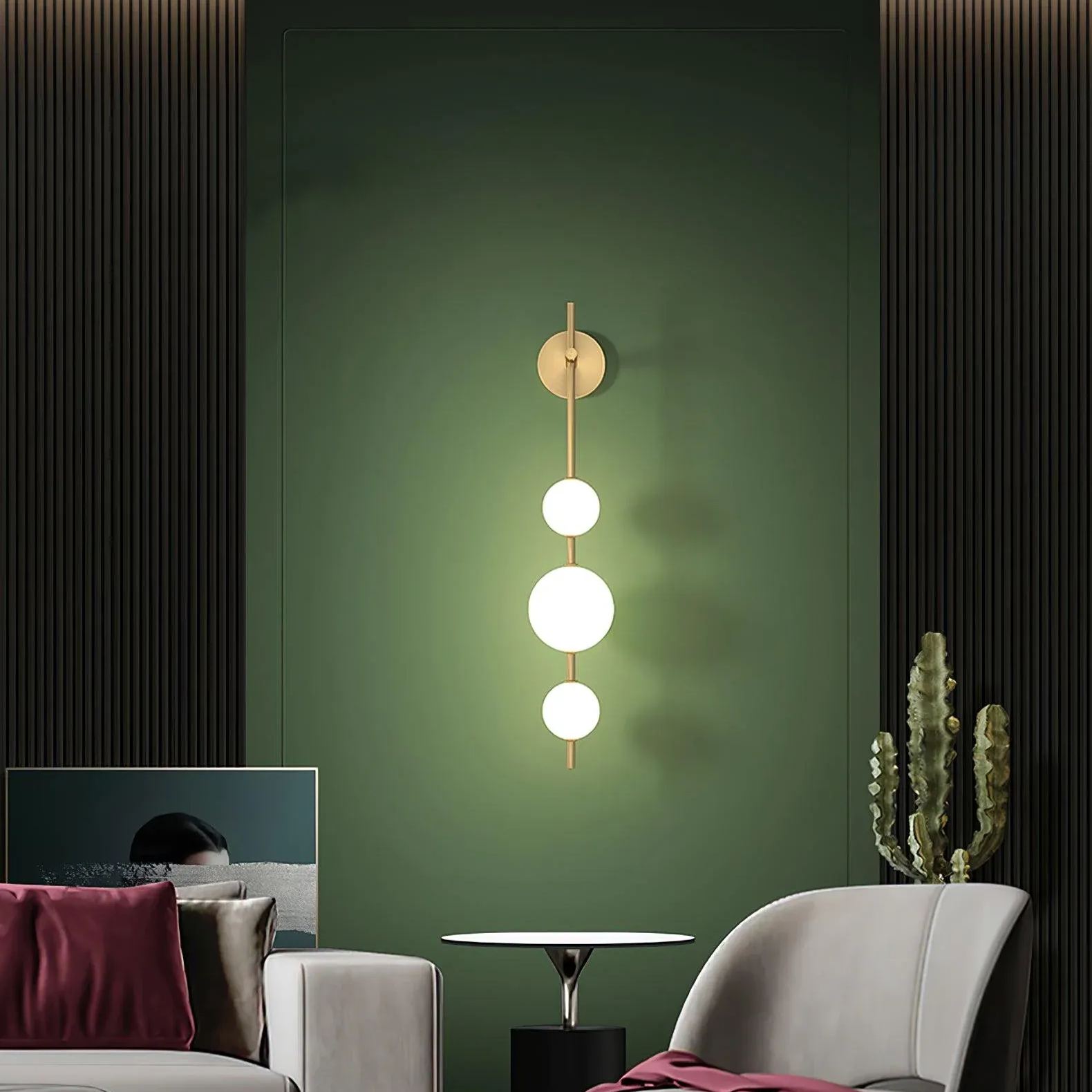 Edge Minimalism Metal Glass Plastic Wall Lamp Bedroom Living Room