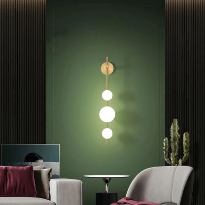 Edge Minimalism Metal Glass Plastic Wall Lamp Bedroom Living Room