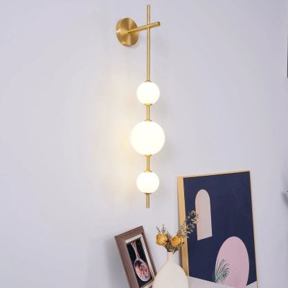 Edge Minimalism Metal Glass Plastic Wall Lamp Bedroom Living Room