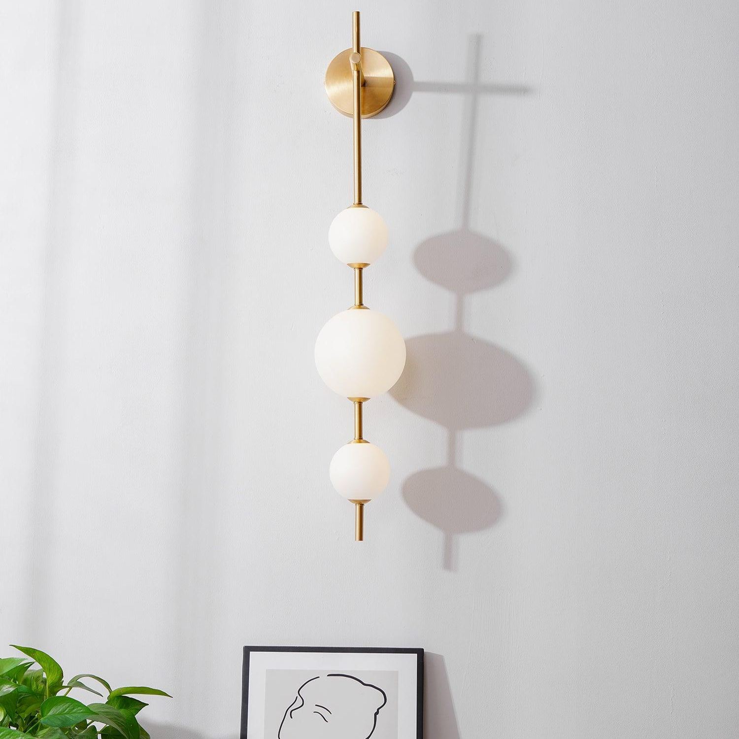 Edge Minimalism Metal Glass Plastic Wall Lamp Bedroom Living Room
