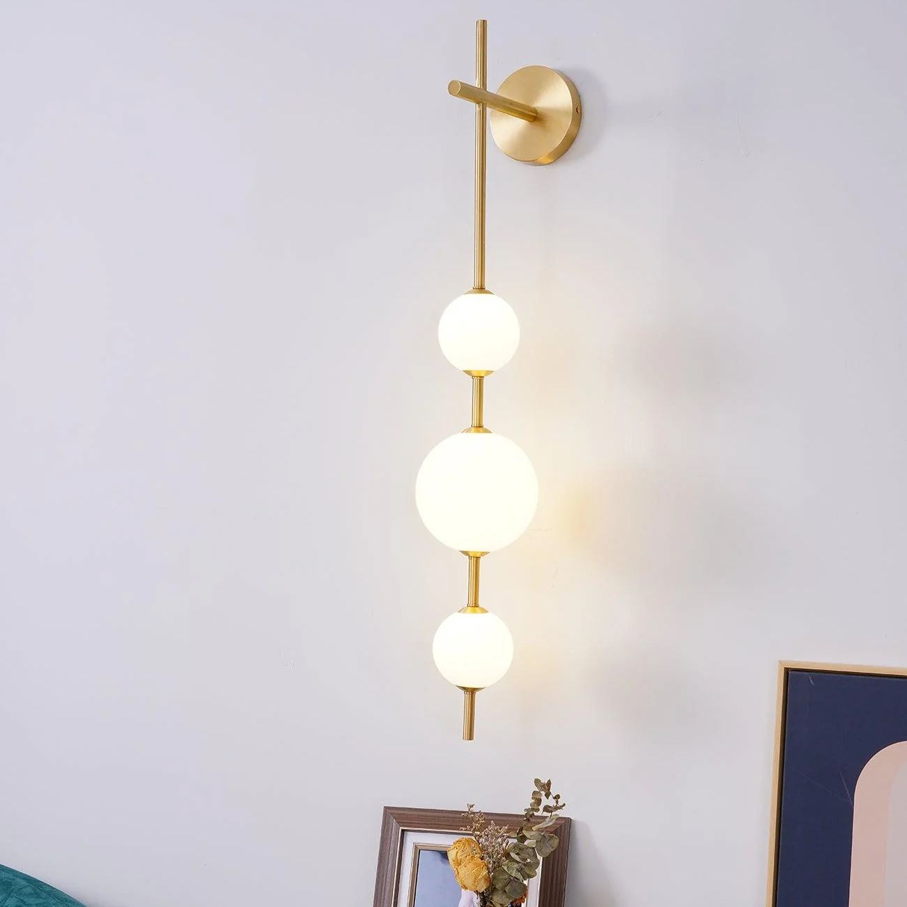 Edge Minimalism Metal Glass Plastic Wall Lamp Bedroom Living Room
