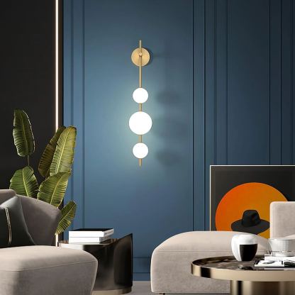 Edge Minimalism Metal Glass Plastic Wall Lamp Bedroom Living Room