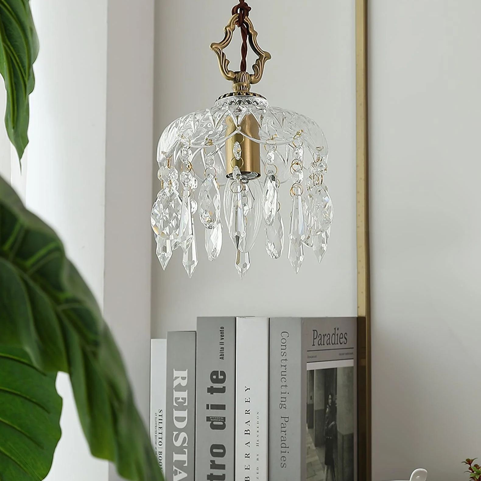 Marilyn Vintage Metal Crystal Glass Pendant Light Bedroom Living Room