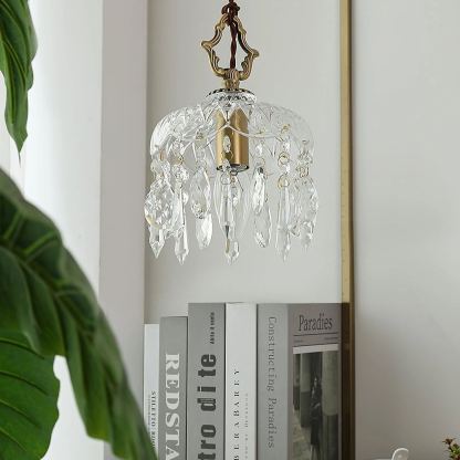 Marilyn Vintage Metal Crystal Glass Pendant Light Bedroom Living Room