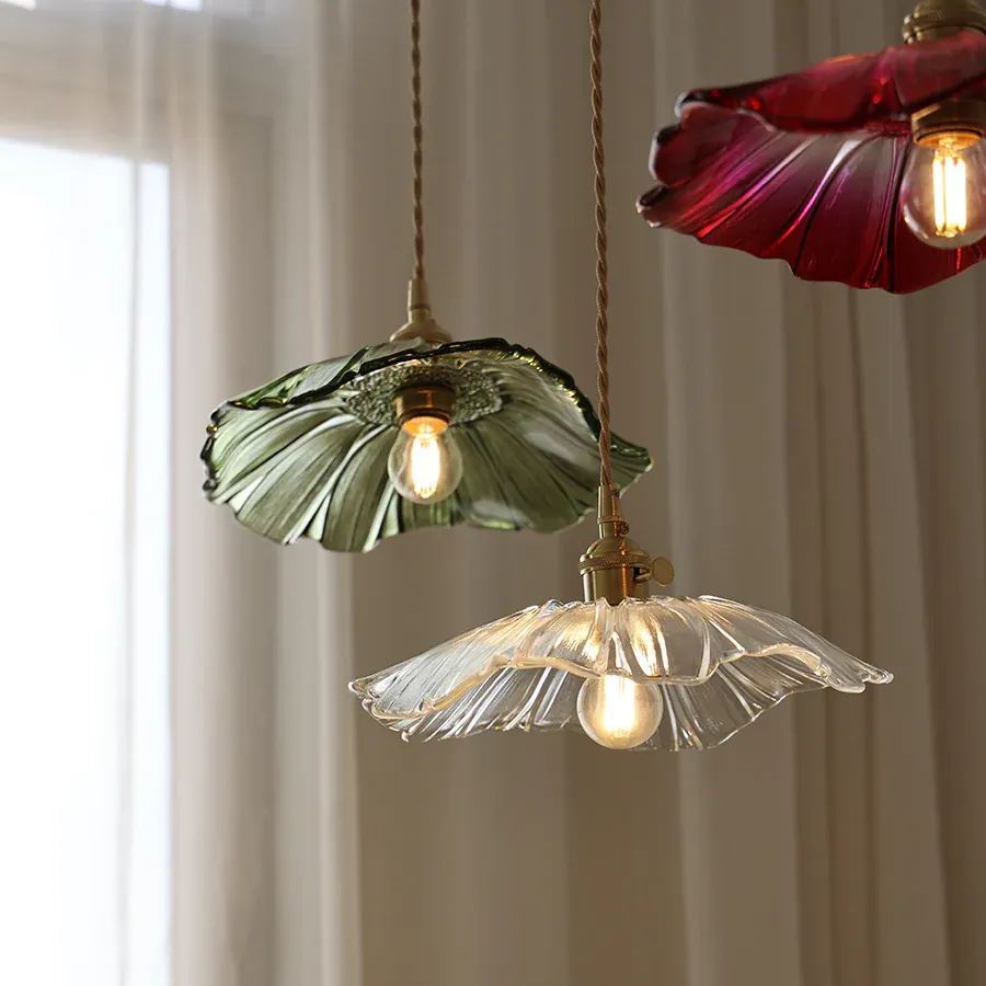 Carins Modern Bloem Glas Hangend Hanglampen Eetkamer