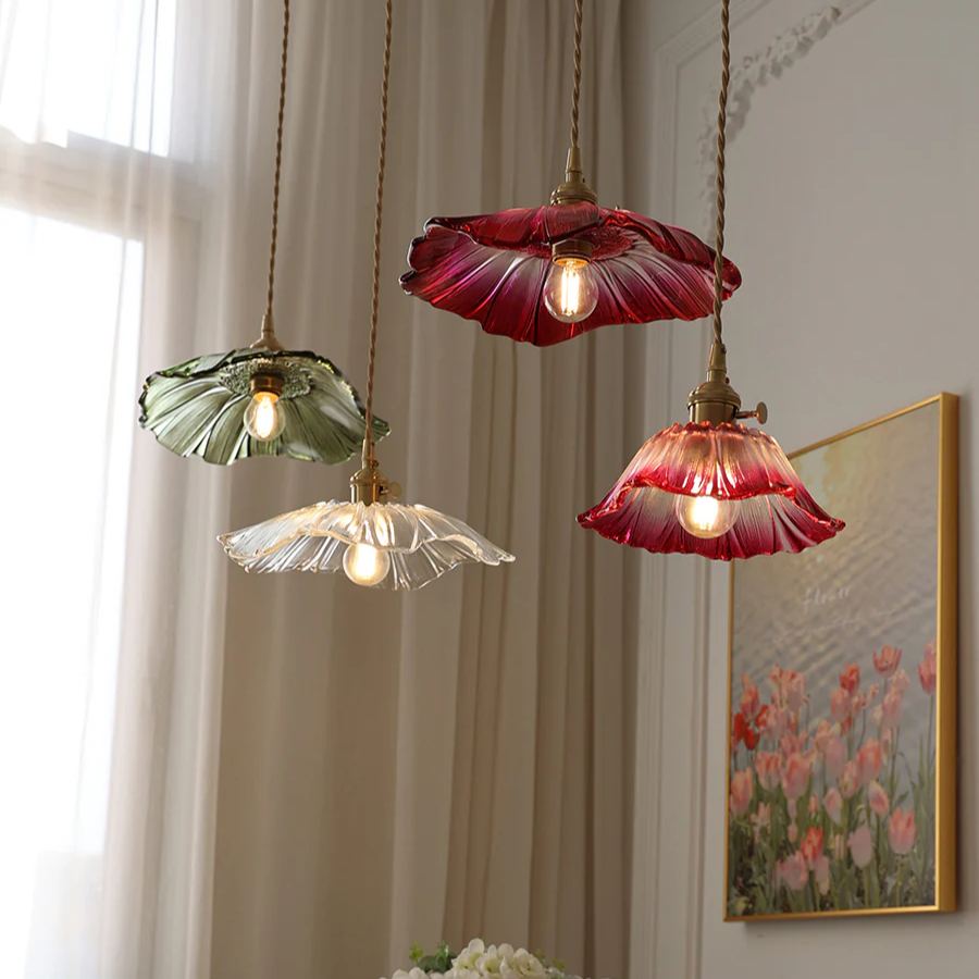 Carins Modern Bloem Glas Hangend Hanglampen Eetkamer