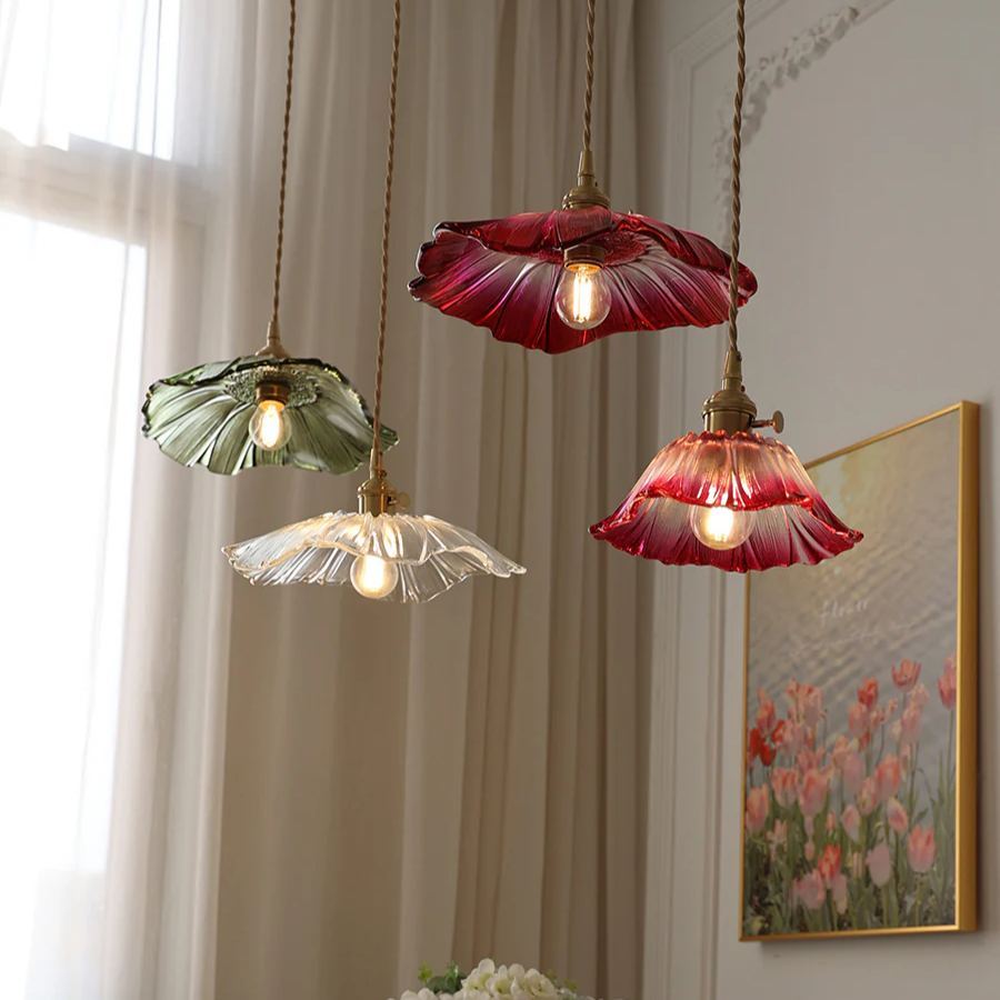 Carins Modern Bloem Glas Hangend Hanglampen Eetkamer