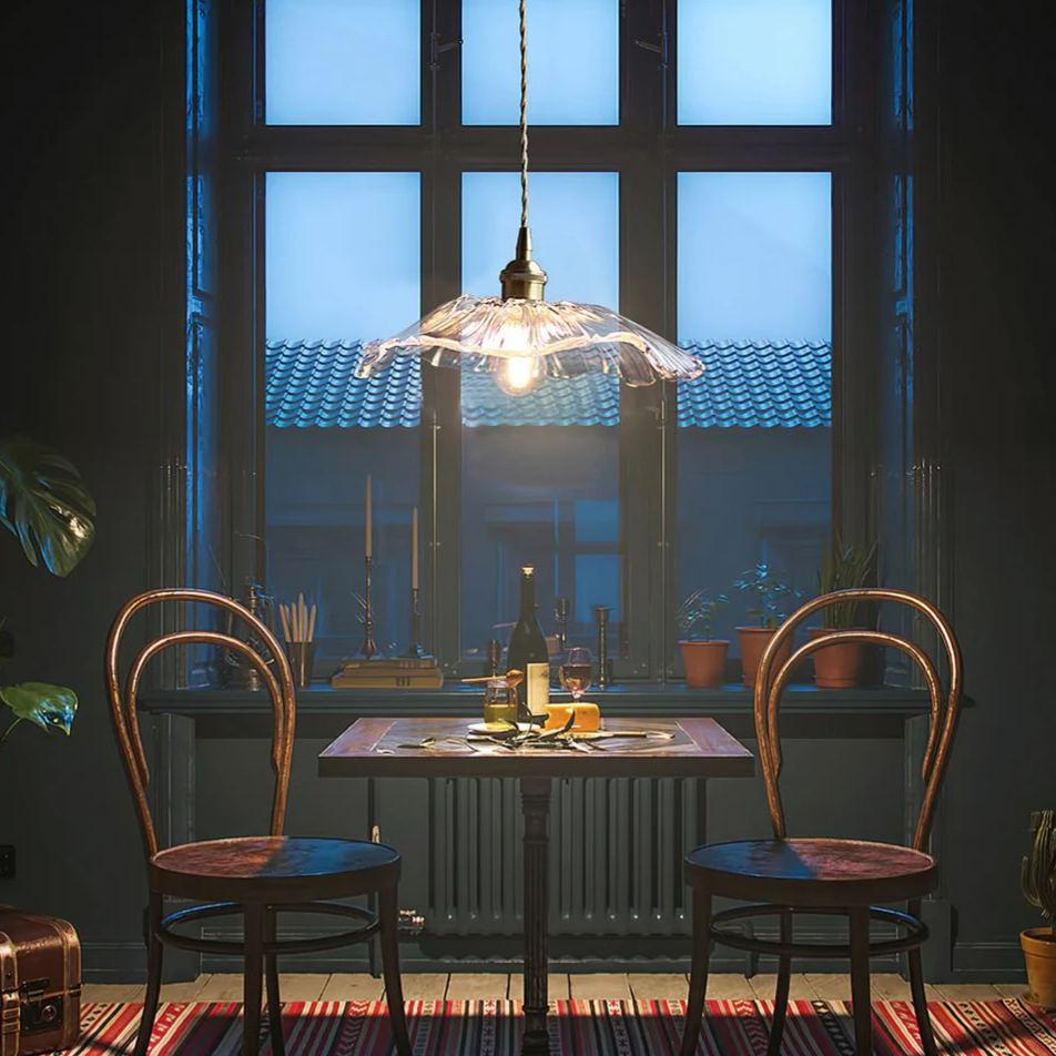 Carins Modern Bloem Glas Hangend Hanglampen Eetkamer