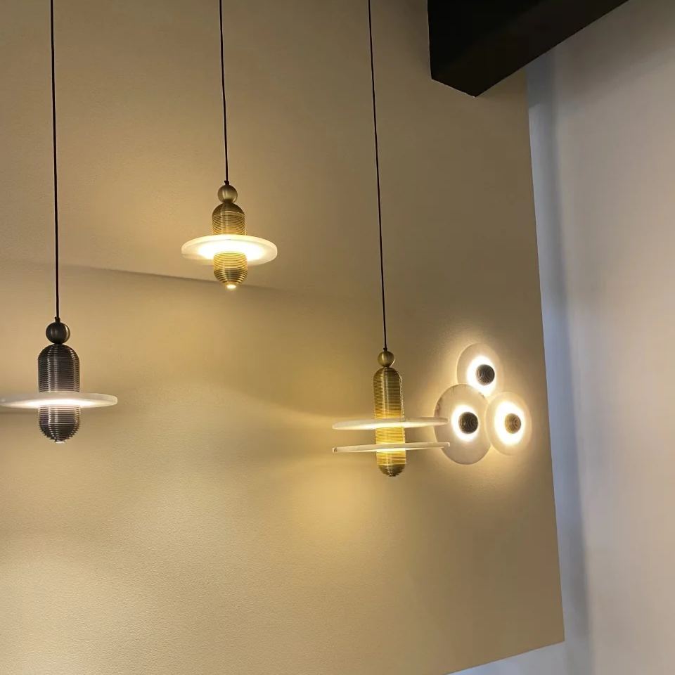 Jade Modern Komeet Ronde Metaal Albast Hanglampen Eetkamer Badkamer