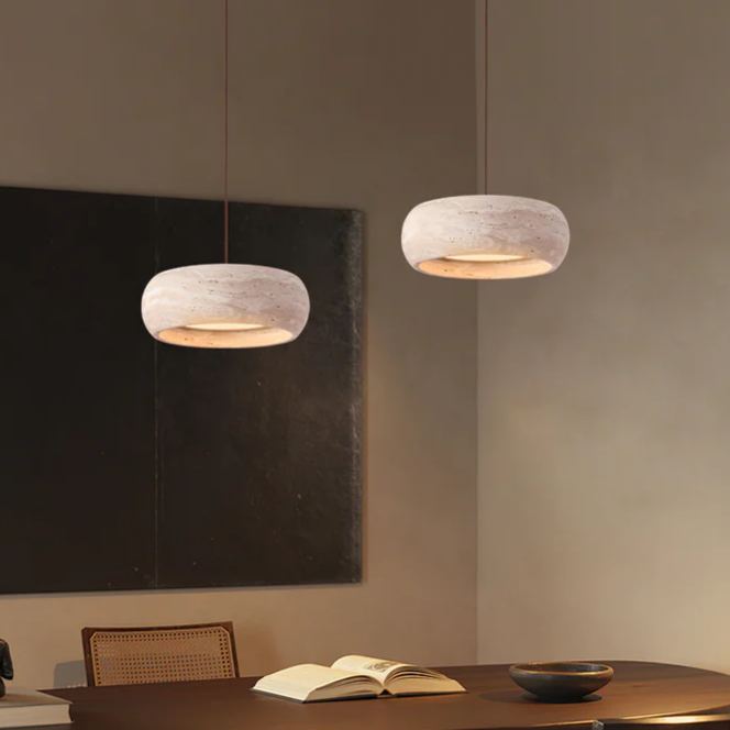 Zaid Modern Ronde Travertijn Hanglampen Lampenkap Slaapkamer Eetkamer
