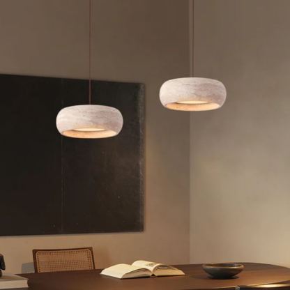 Zaid Modern Ronde Travertijn Hanglampen Lampenkap Slaapkamer Eetkamer