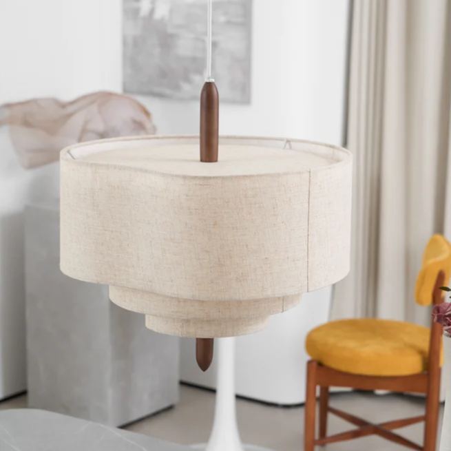 Renée Modern Kiezelsteen Stof Hanglampen Slaapkamer Eetkamer