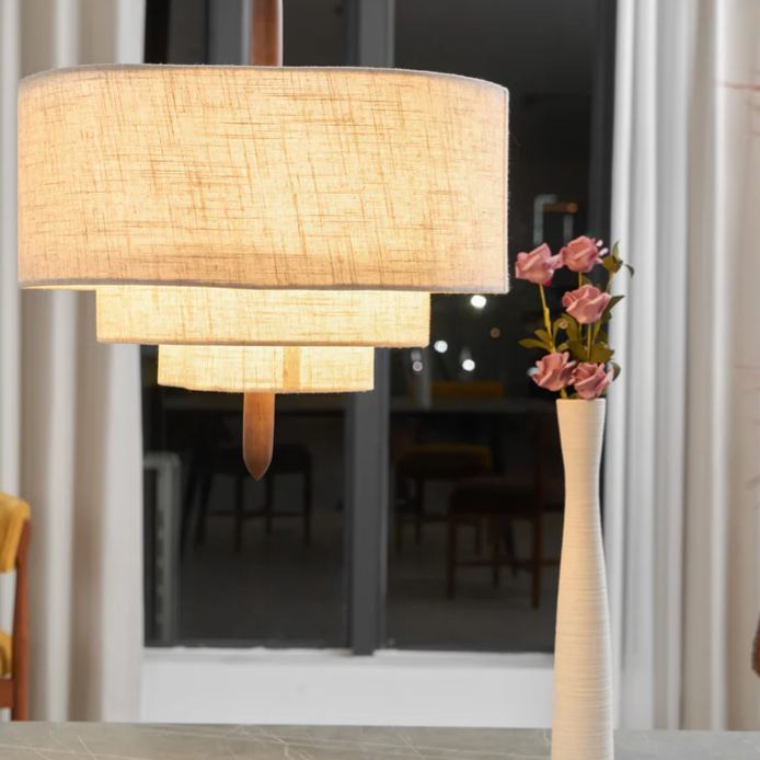 Renée Modern Kiezelsteen Stof Hanglampen Slaapkamer Eetkamer