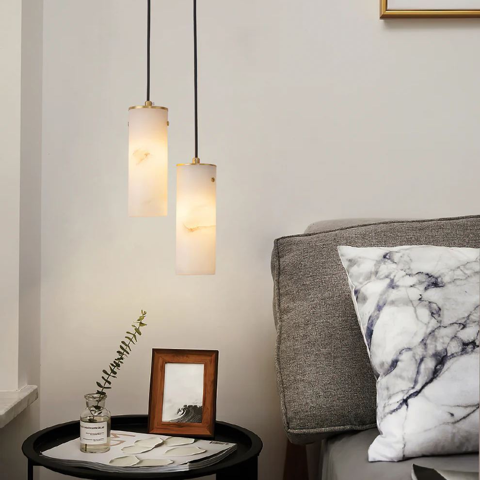 Jade Modern Ronde Metaal Albast Hanglampen Slaapkamer Eetkamer