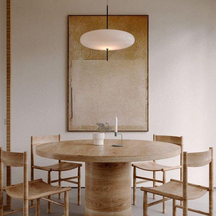 Leilani Vintage Ovaal LED Hanglampen Wit/Zwart Metaal/Acryl Slaapkamer