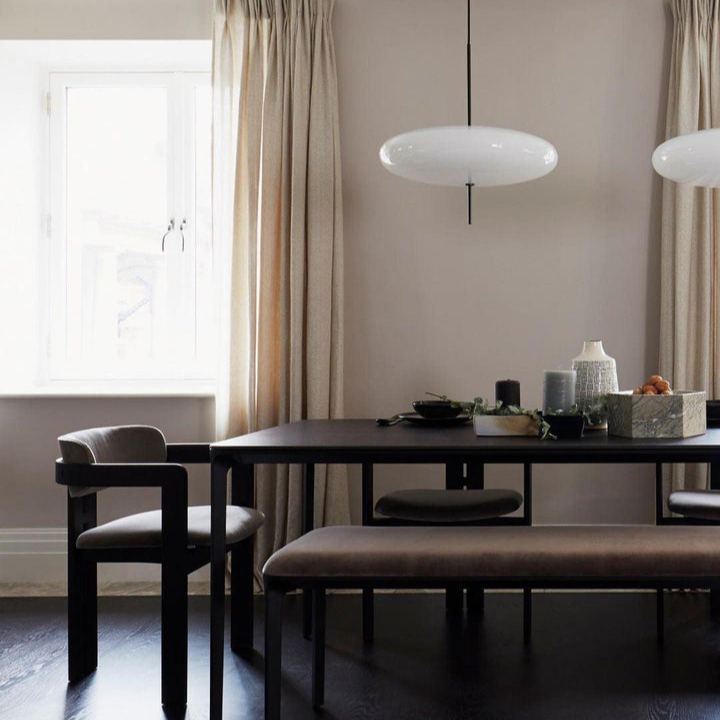 Leilani Vintage Ovaal LED Hanglampen Wit/Zwart Metaal/Acryl Slaapkamer