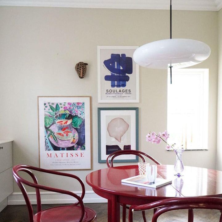 Leilani Vintage Ovaal LED Hanglampen Wit/Zwart Metaal/Acryl Slaapkamer